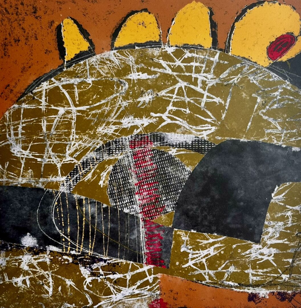 SURROUNDED BY THOUGHT Paper Pulp Painting 33 X 33